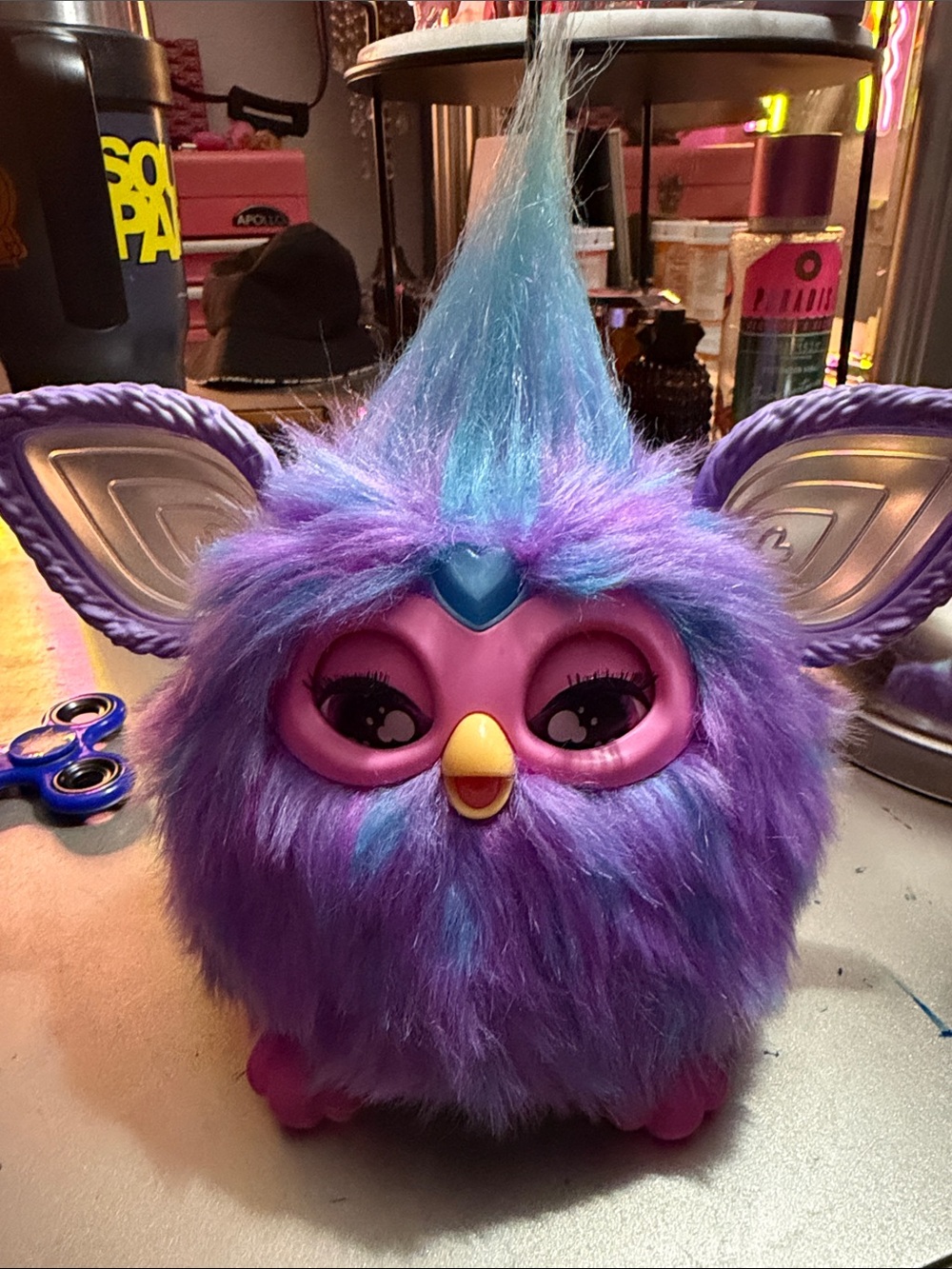 Hasbro Furby Purple & Teal Interactive Bird Toy - Fluffy Playtime Companion